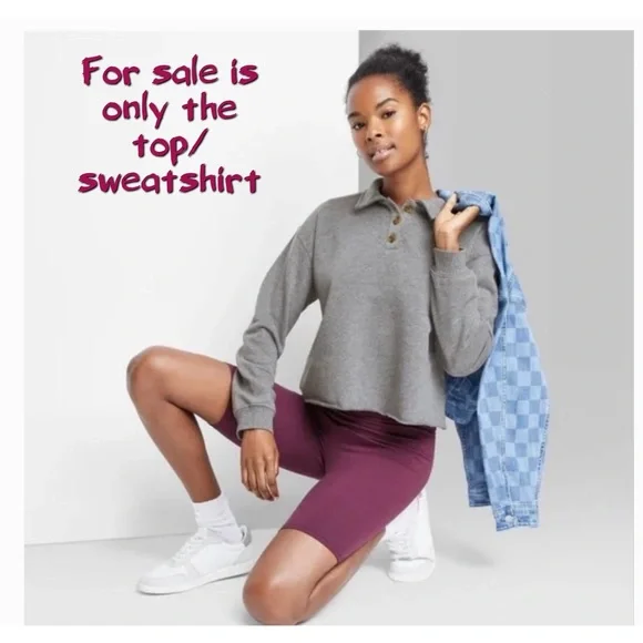 Wild Fable Cropped Polo Sweatshirt - Picture 2 of 16